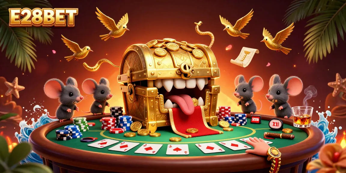 Engage in thrilling gameplay at E28BET with vibrant poker elements and dynamic characters.