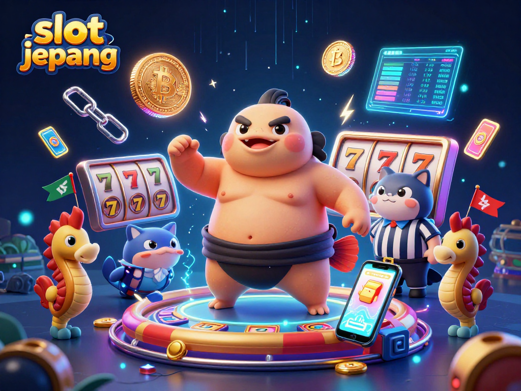 Engage with slot jepang in this vibrant 3D casino scene featuring a blowfish champion and Ethereum elements.