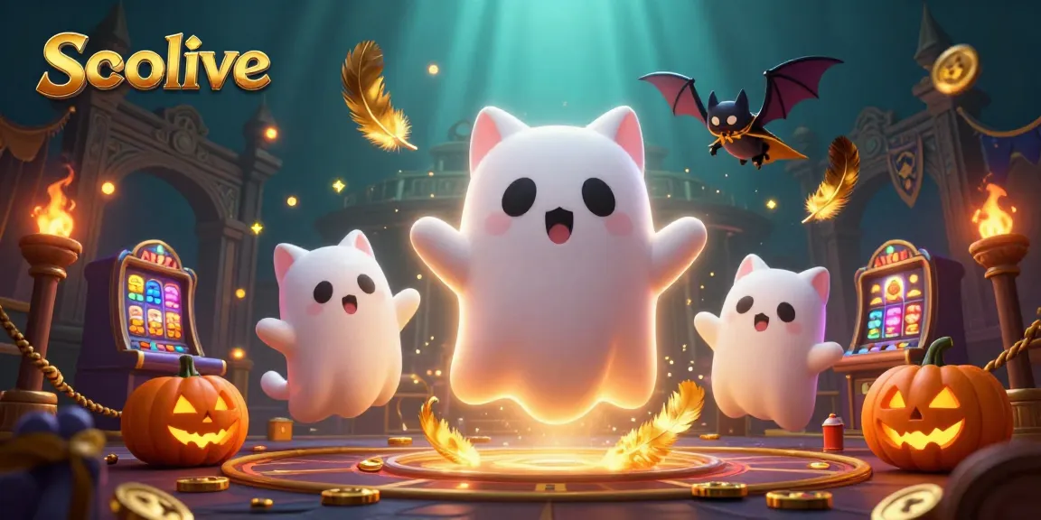 Socolive offers a lively casino experience featuring ghostly characters and vibrant gaming elements.