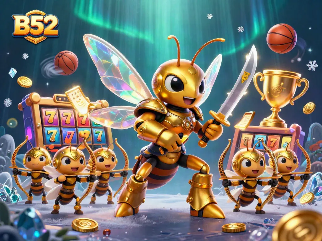 B52 captures the thrilling essence of slot gaming through dynamic 3D elements and vibrant characters.