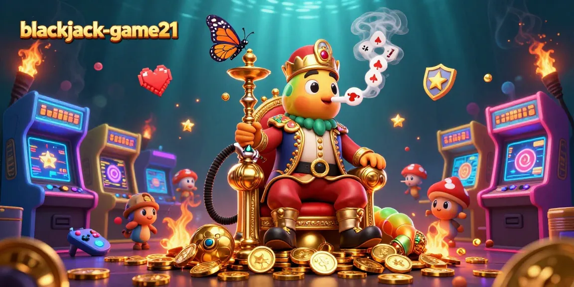 Experience thrilling gameplay with blackjack-game21 as a giant caterpillar masterfully engages in poker at a vibrant casino.