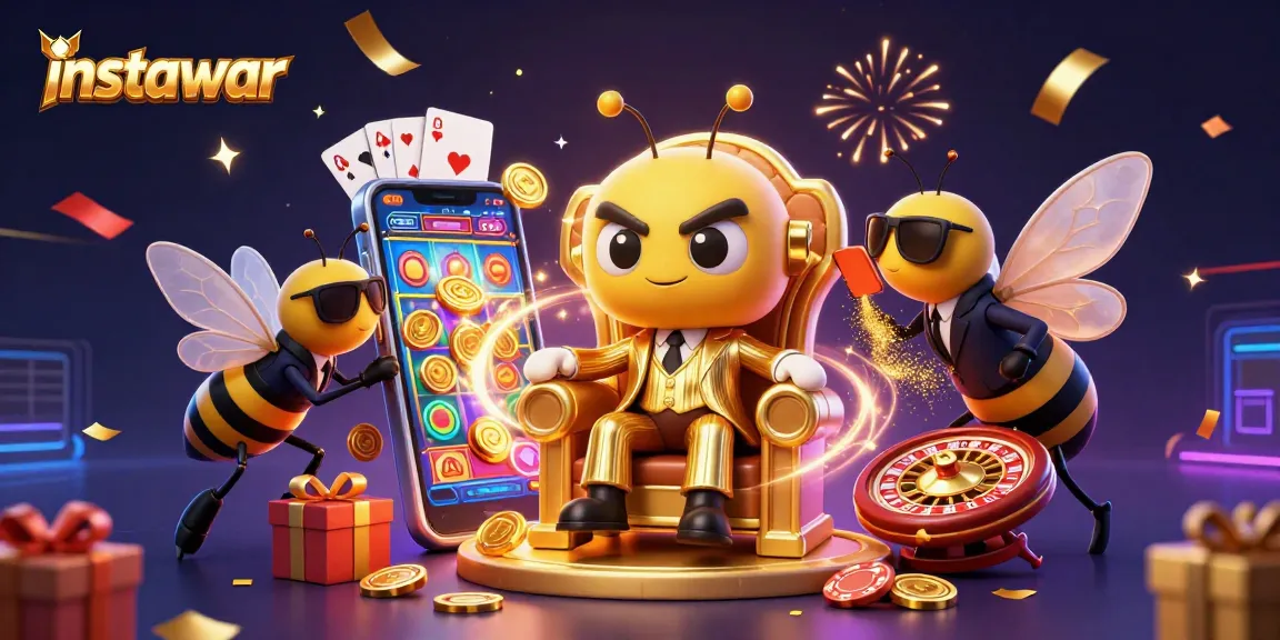 Winning strategies with the instawar bumblebee mob boss in a dynamic casino scene.