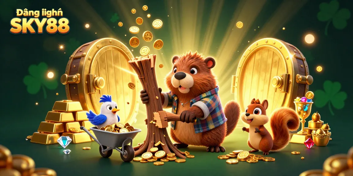 Experience thrilling victories at Đăng nhập SKY88 with vibrant casino-themed 3D illustration.