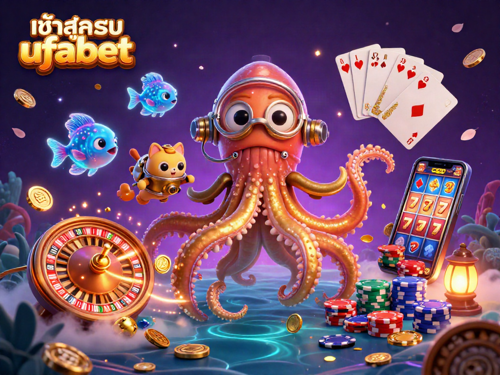 Engage with เข้าสู่ระบบ ufabet by exploring thrilling games with a cartoon kraken and diving cat in an ocean of treasures.