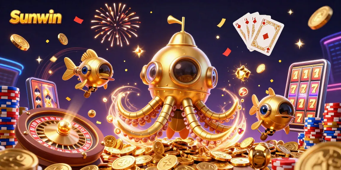 Experience exhilarating gameplay with Sunwin's vibrant casino world filled with golden treasures and dynamic characters.