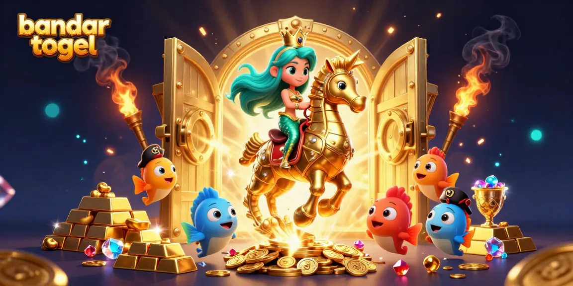 Engage with bandar togel excitement through a vibrant 3D casino illustration featuring a mermaid princess.
