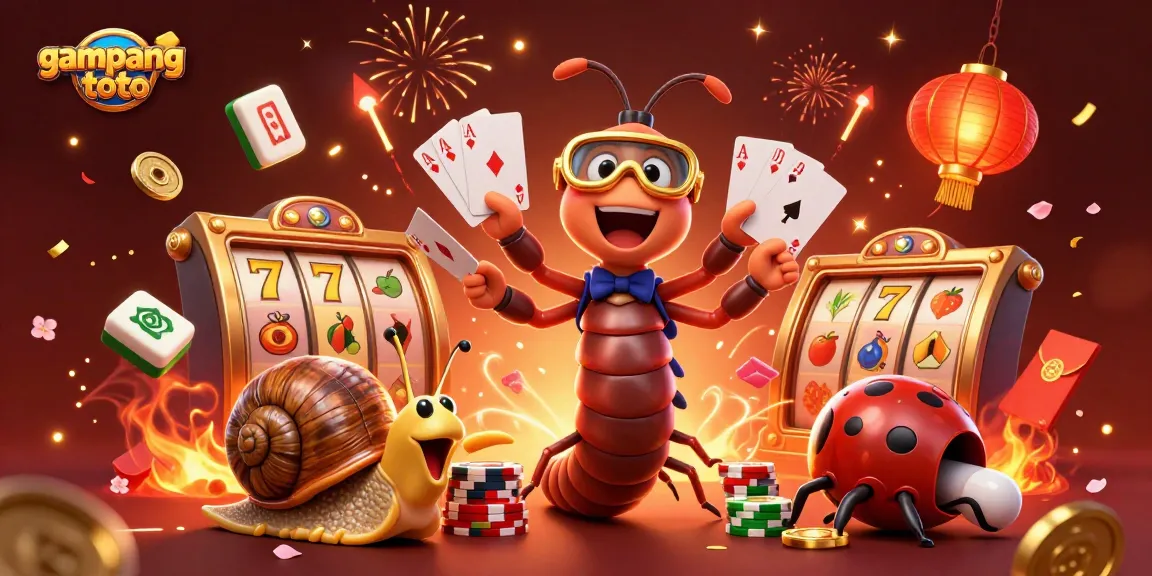 Engage in thrilling gaming action at gampangtoto with dynamic 3D casino characters and vibrant symbols.