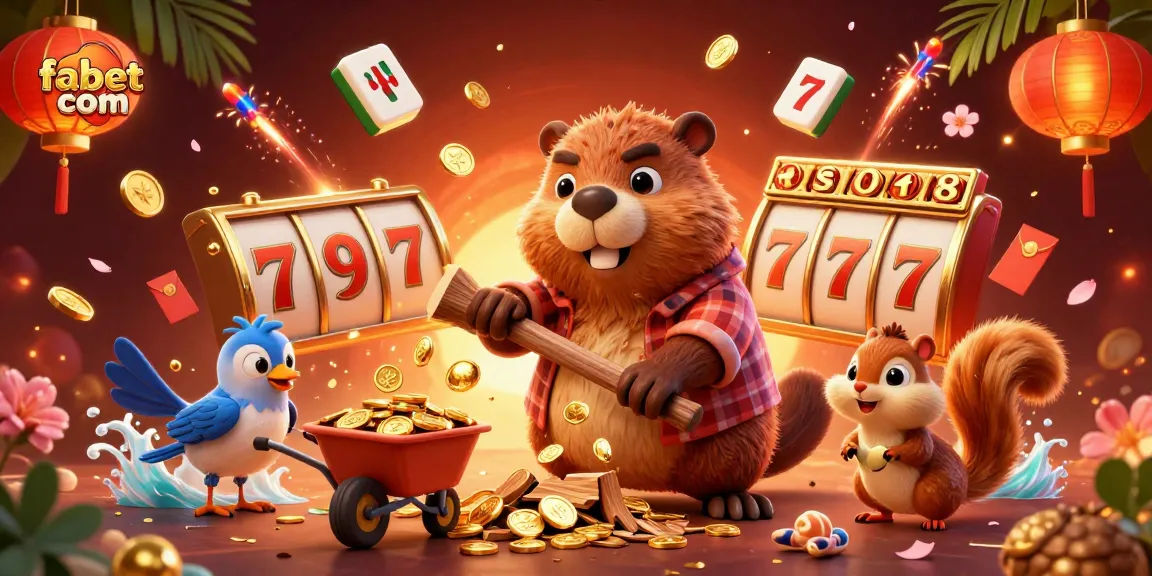 Experience winning moments at fabet com with cartoon characters collecting coins in a vibrant casino scene.