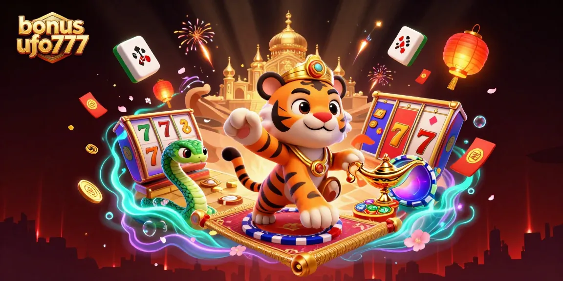Engage with bonus ufo777 to discover thrilling rewards in a vibrant 3D casino illustration.
