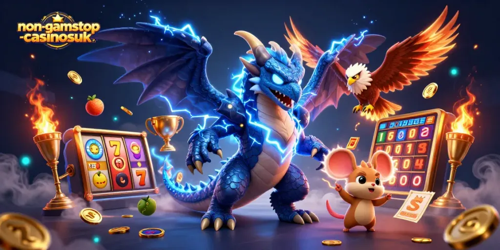 Experience thrilling gameplay with non-gamstop-casinosuk featuring dynamic slot reels and gaming elements.