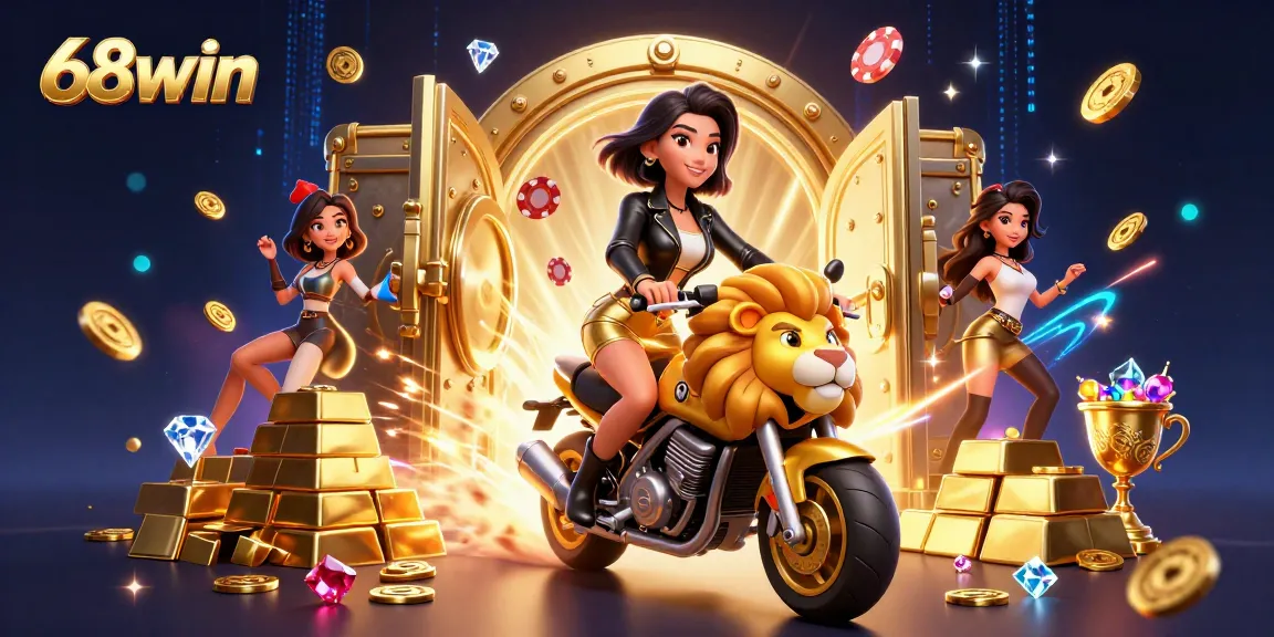 Experience thrilling gaming action at 68win featuring glam scenes with sparkling treasures.