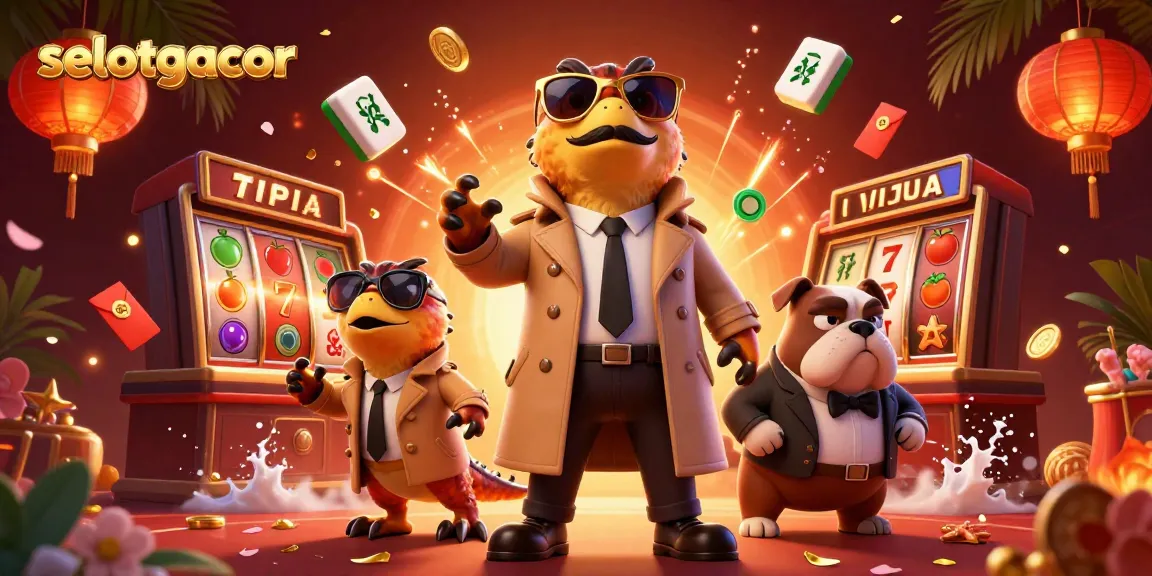 Experience thrilling moments in the selotgacor casino scene with cartoon raptors and vibrant game elements.