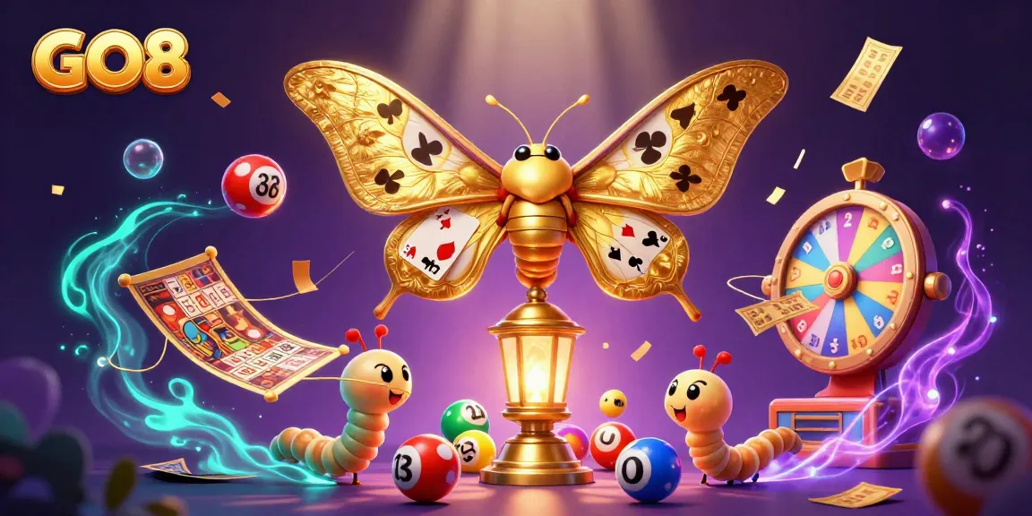 Engage with GO8's vibrant lottery scene, showcasing cards, balls, and vibrant casino dynamics.