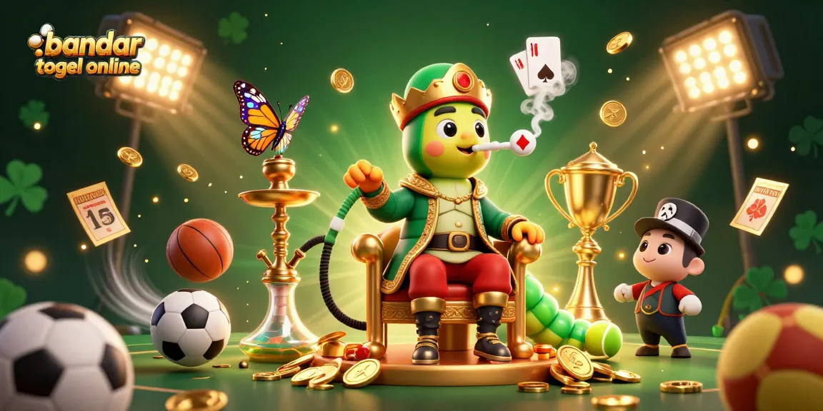 Experience thrilling bandar togel online action with a vibrant 3D illustration of gaming excitement.