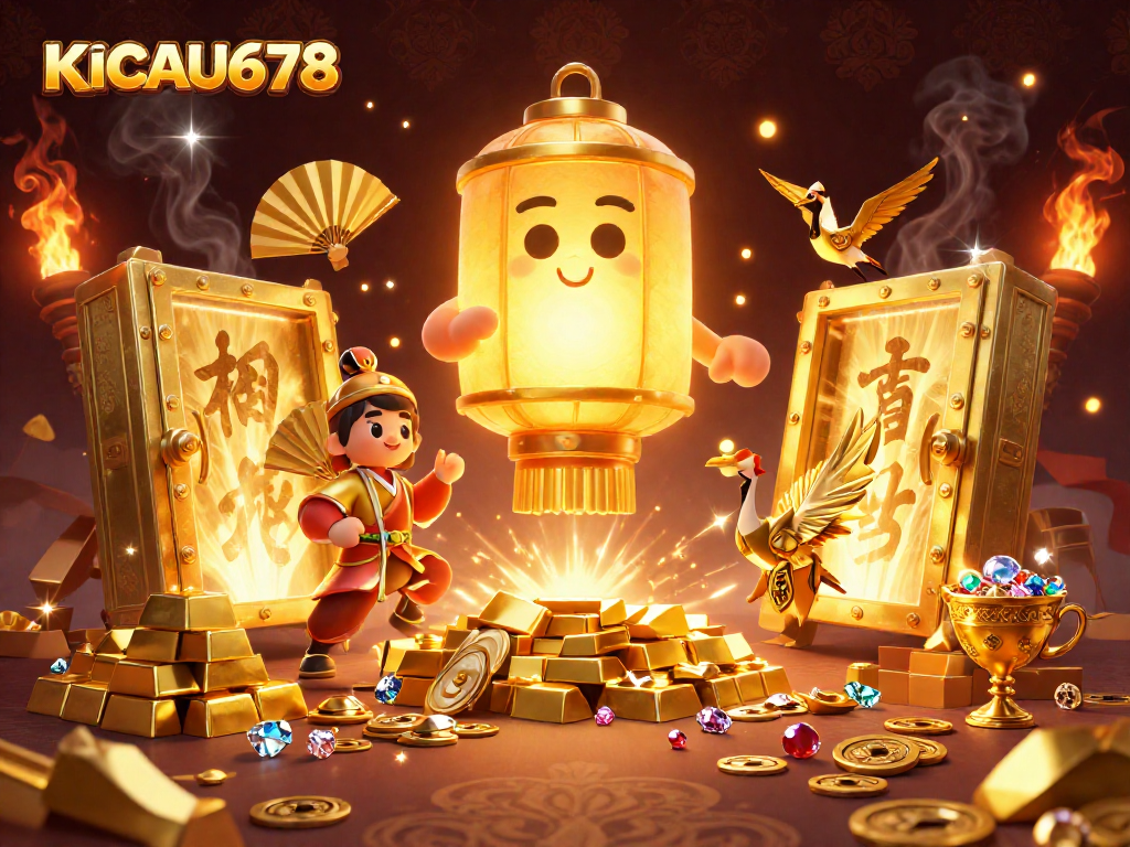 KICAU678 brings players to life in a vibrant casino night with golden treasures and lucky symbols.