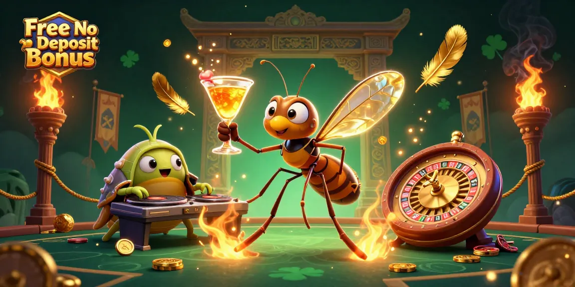 Engage with the Free No Deposit Bonus at our vibrant 3D casino scene featuring unique characters and dynamic elements.