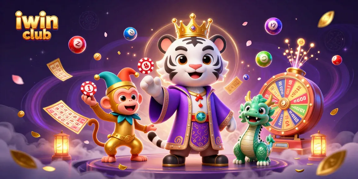 Engage in exciting gaming action at iwin club with bouncing lottery elements and engaging characters.