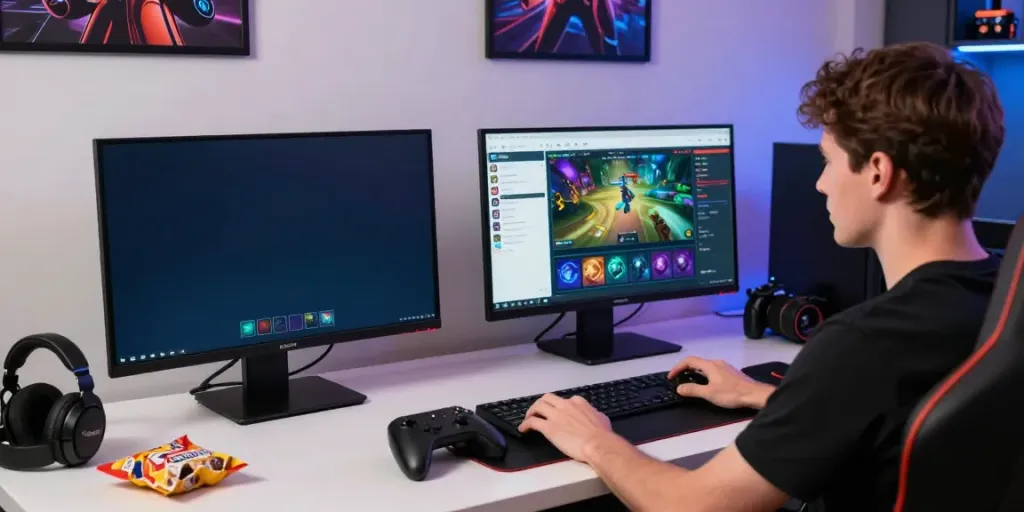Exciting SGPSLOT link login experience with vibrant gaming setup