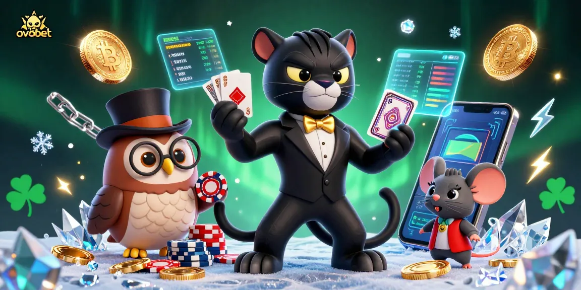 Mengalami permainan seru di ovobet dengan panther, owl, dan mouse tengah beraksi dalam kasino digital.
