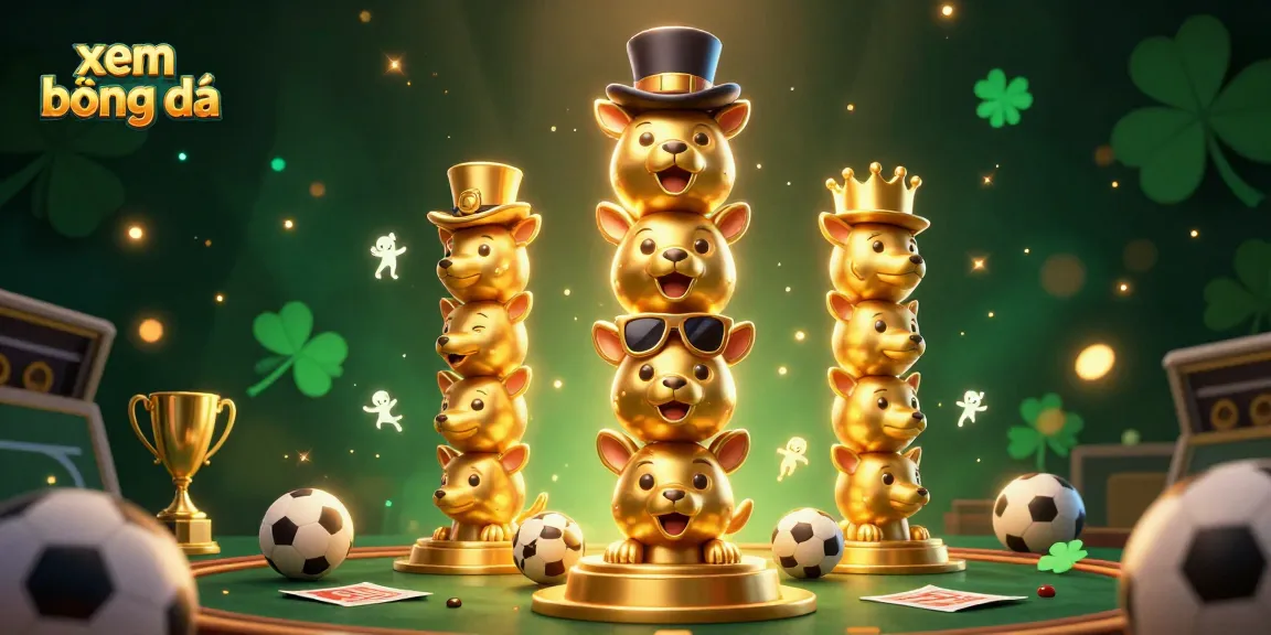 Xem bóng đá with engaging sports scenes and lively betting visuals adding excitement.