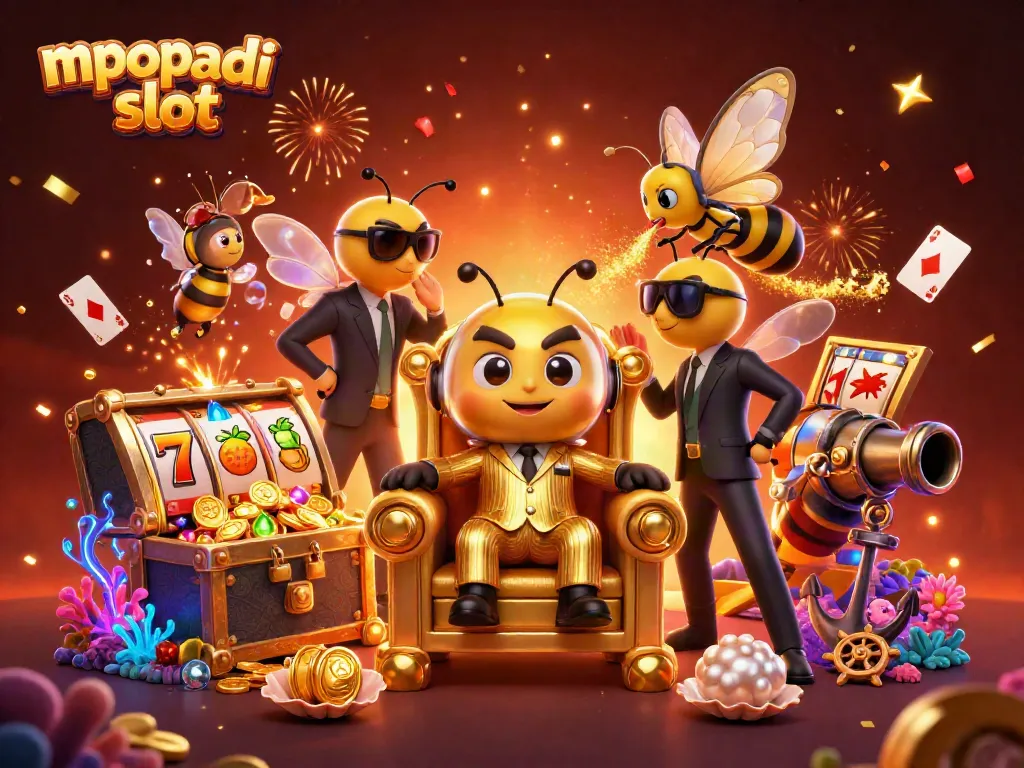 Engage with the captivating world of mpopadi slot surrounded by colorful game elements and buzzing energy.