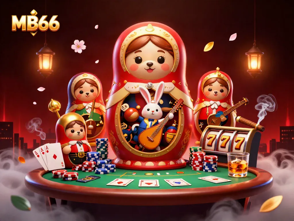 Catch thrilling MB66 gameplay in a vibrant casino atmosphere with unique characters and rich details.
