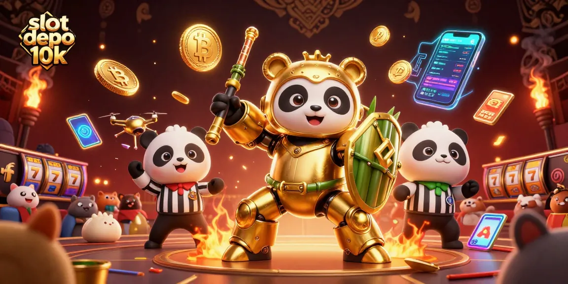 Spin the reels at slot depo 10k with animated characters and glowing crypto elements for an engaging experience.