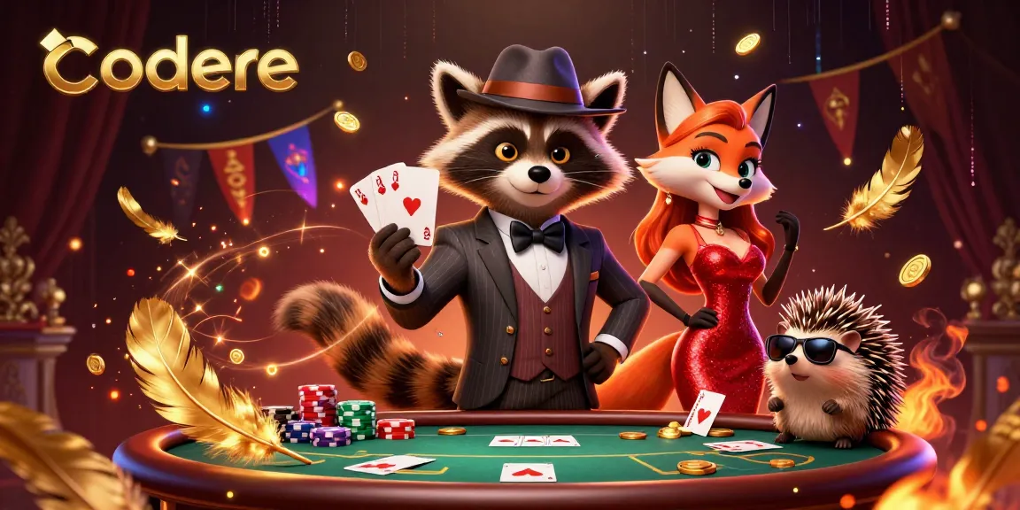 Codere showcases gamblers celebrating a royal flush at an energetic poker table amidst glowing effects.