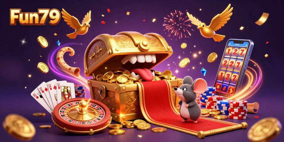 Experience thrilling games at Fun79 with vibrant characters and exciting casino elements.