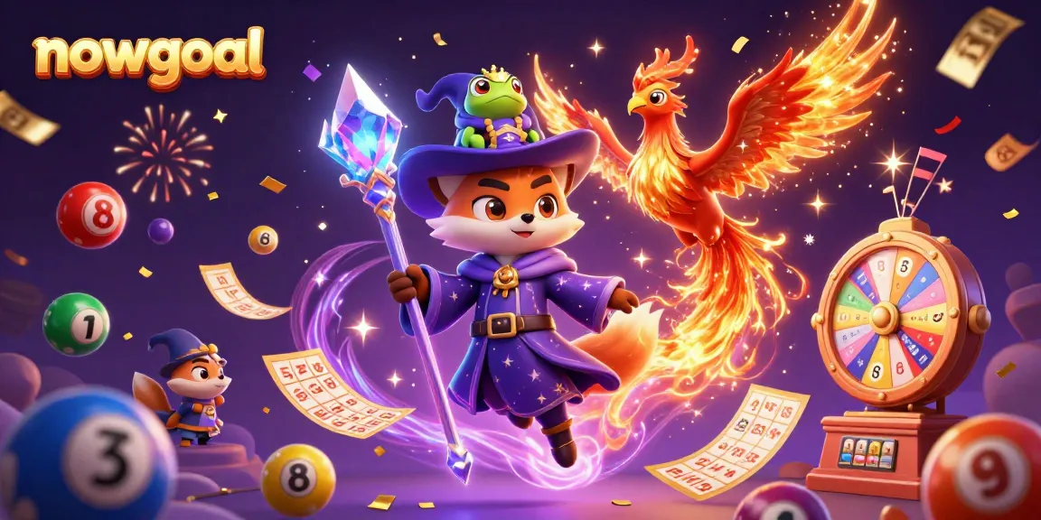 Engage with thrilling lottery action featuring nowgoal's vibrant elements in an enchanting scene.