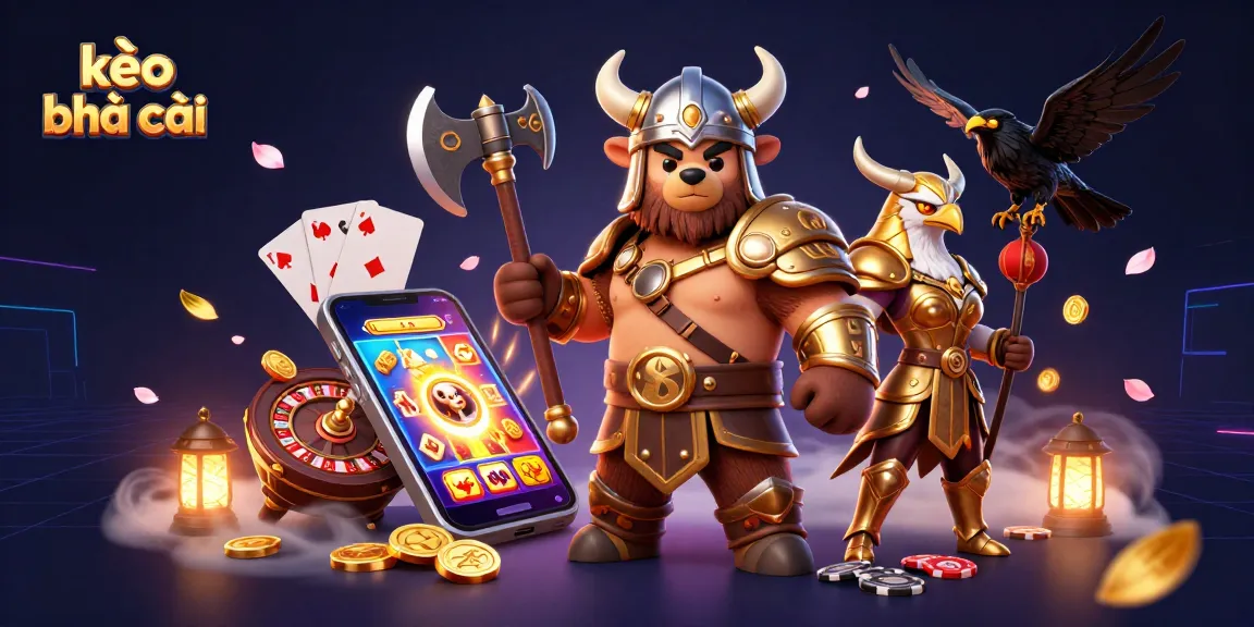 Experience exciting betting adventures with kèo nhà cái depicted in dynamic 3D casino illustration.