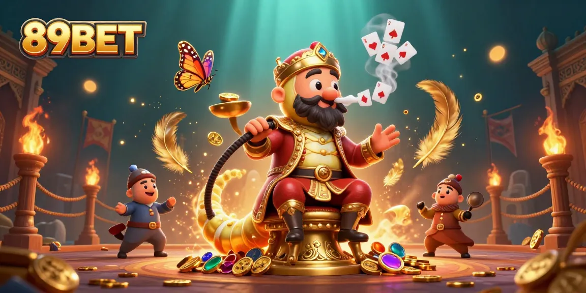 Experience the thrill of 89BET with a vibrant casino scene featuring dynamic characters and rich game elements.