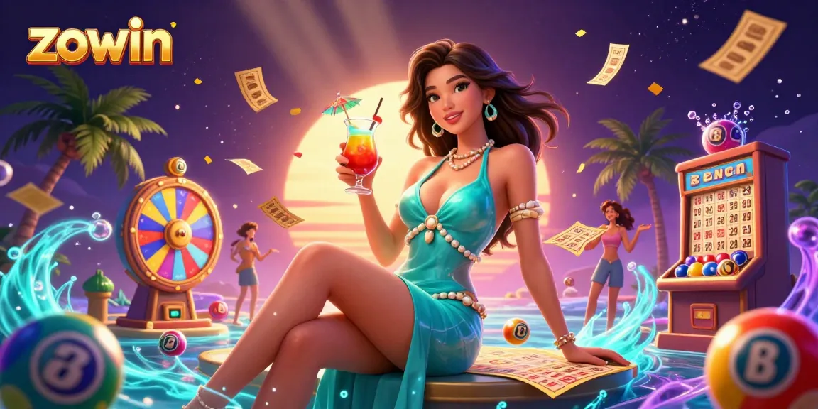 Play exciting games at zowin with vibrant casino elements and a glamorous atmosphere.