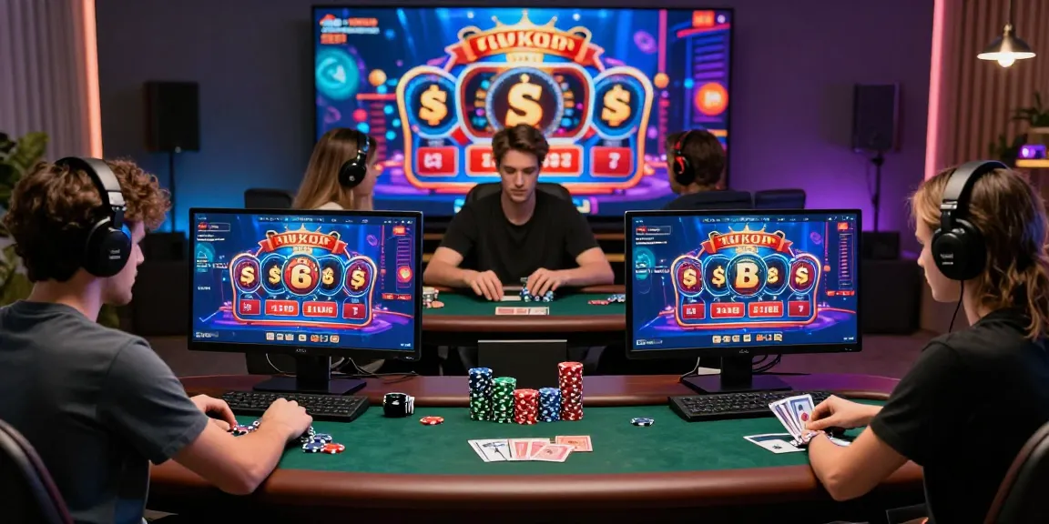 Dewapoker Live Jackpot online poker game with engaged players in vibrant virtual environment, showcasing excitement and competition.
