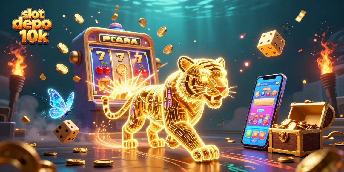 Experience the excitement of slot depo 10k in this vibrant casino scene with jackpot thrills.