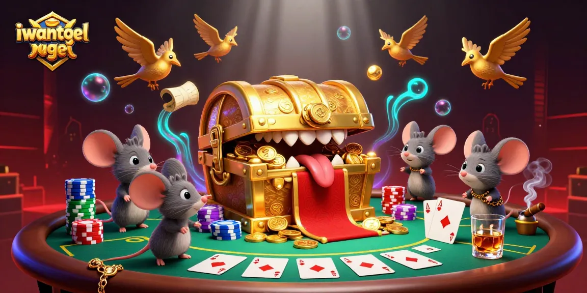 Experience winning thrills with iwantogel's dynamic 3D casino adventure illustration.