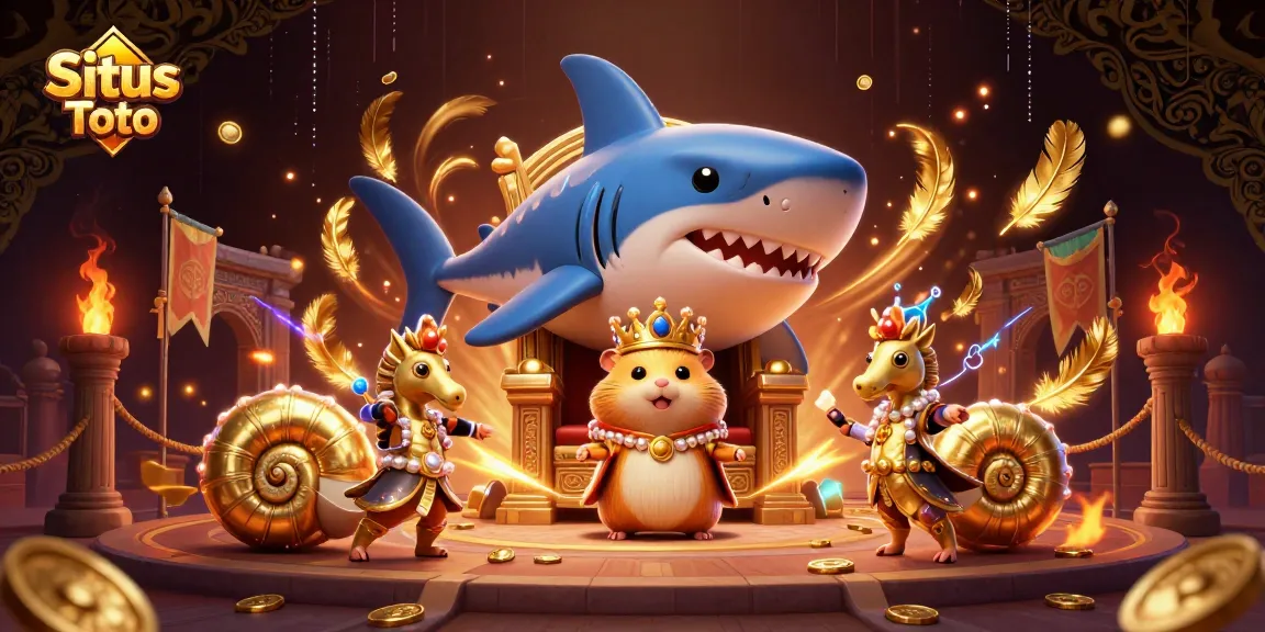Visualisasikan judi di Situs Toto dengan raja hamster dan pengawal kuda laut yang epik.