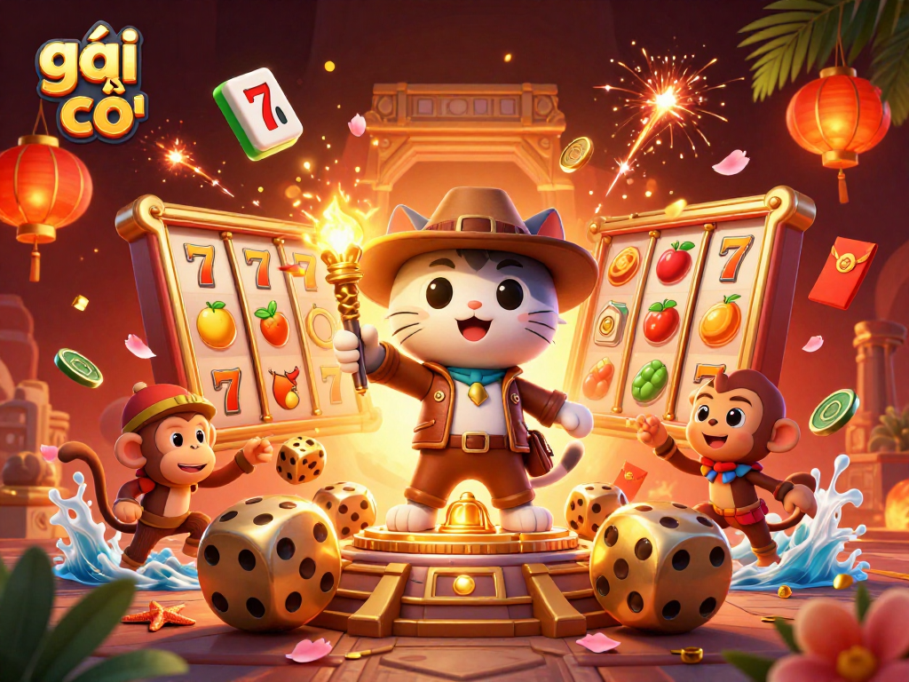 Engaging 3D illustration depicting gái gọi character elements in an exciting casino scene.