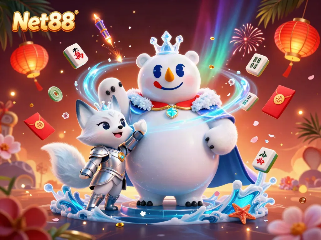 Experience an immersive adventure with Net88 featuring magical characters surrounded by vibrant casino elements.