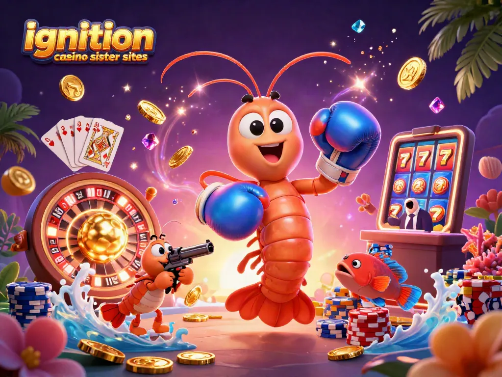 Engage with ignition casino sister sites featuring vibrant 3D characters and dynamic gaming elements.