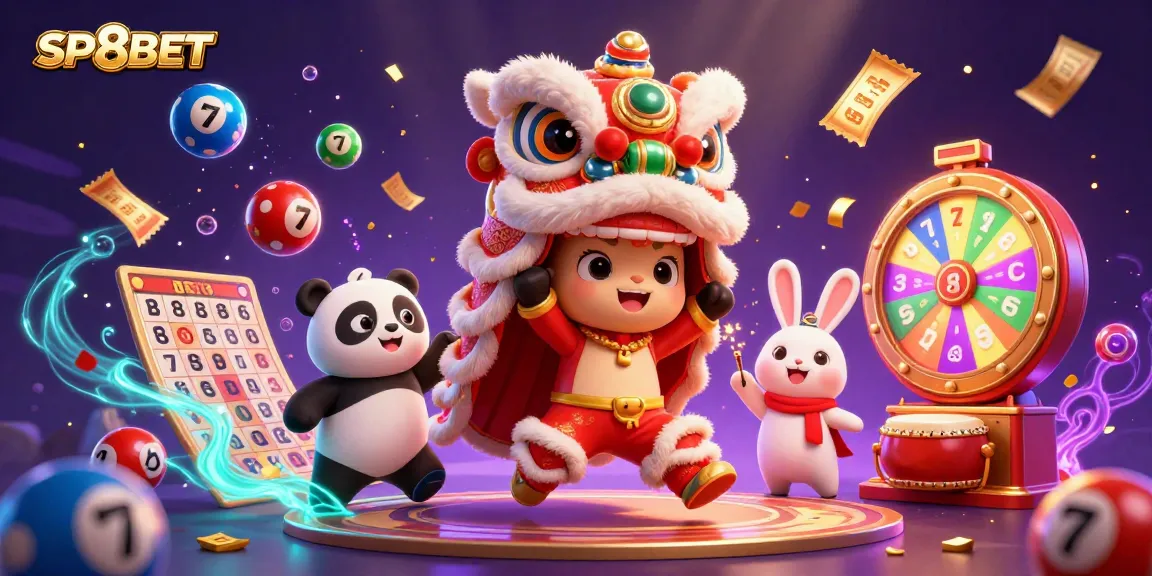 Engage with SP8BET through vibrant slots and dynamic games in a colorful casino scene.