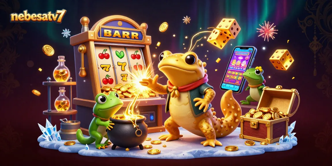 Experience the excitement of nebesatv7 with a magical casino scene bursting with golden jackpots and vivid gaming action.