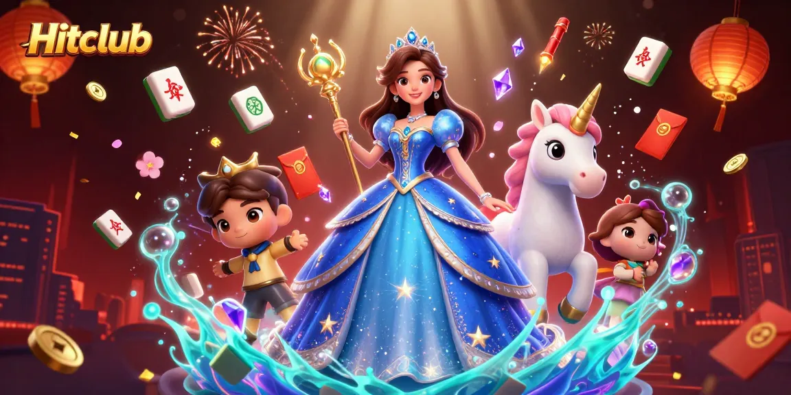 Engage in thrilling gameplay at Hitclub, a premier online casino featuring a magical 3D scene of excitement.