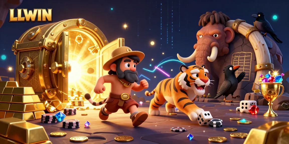 Engage with casino fun at LLWIN's vibrant prehistoric gaming scene featuring unique characters and riches.