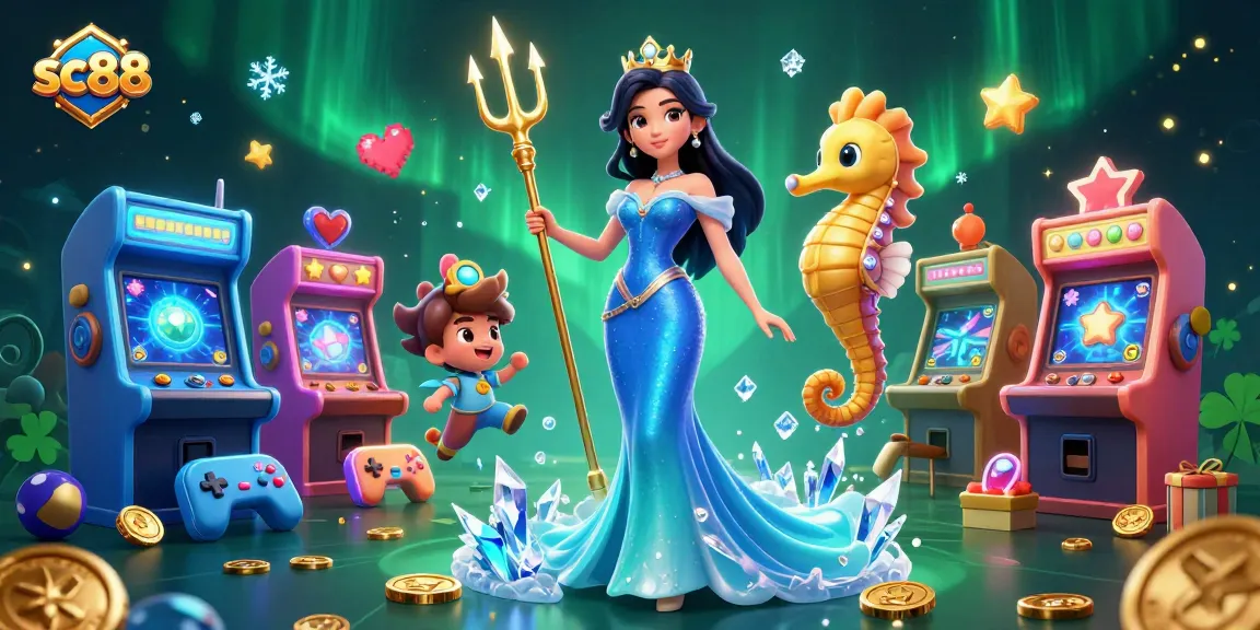 Experience thrilling gameplay with sc88: a vibrant casino scene featuring enchanting underwater characters and dynamic gaming elements.