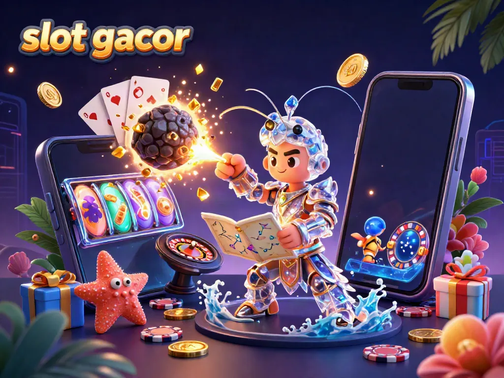 Engage with slot gacor action featuring vibrant characters and dynamic casino elements.