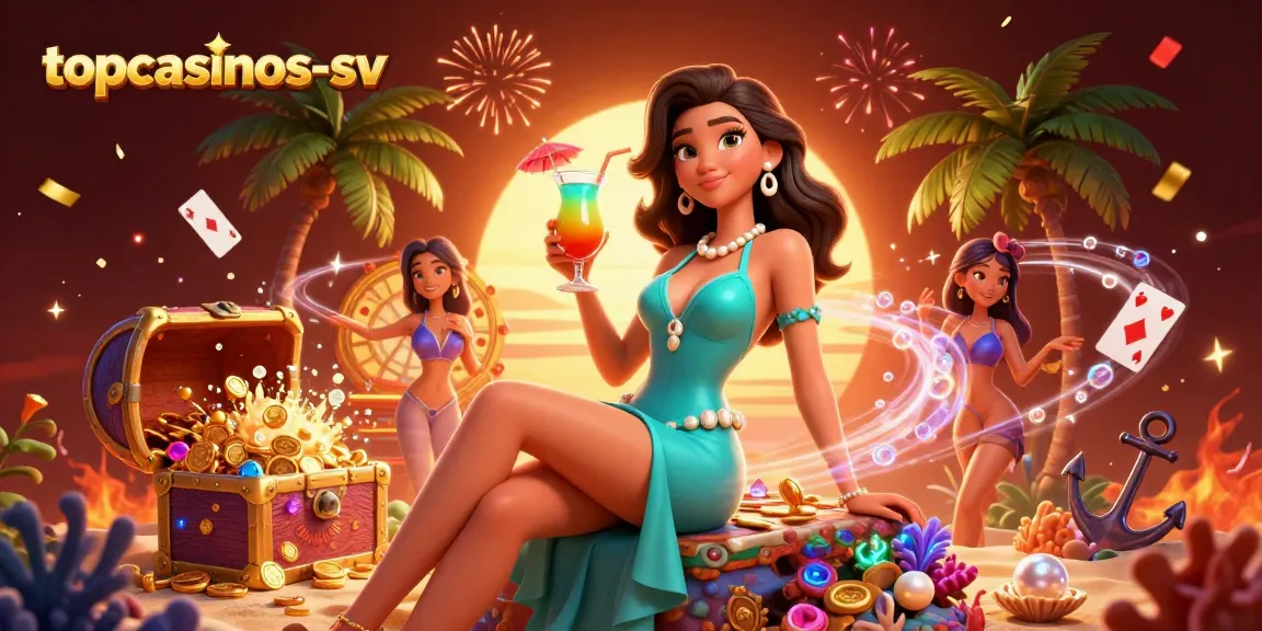 Experience excitement at topcasinos-sv with a vibrant portrayal of casino gaming action in paradise.