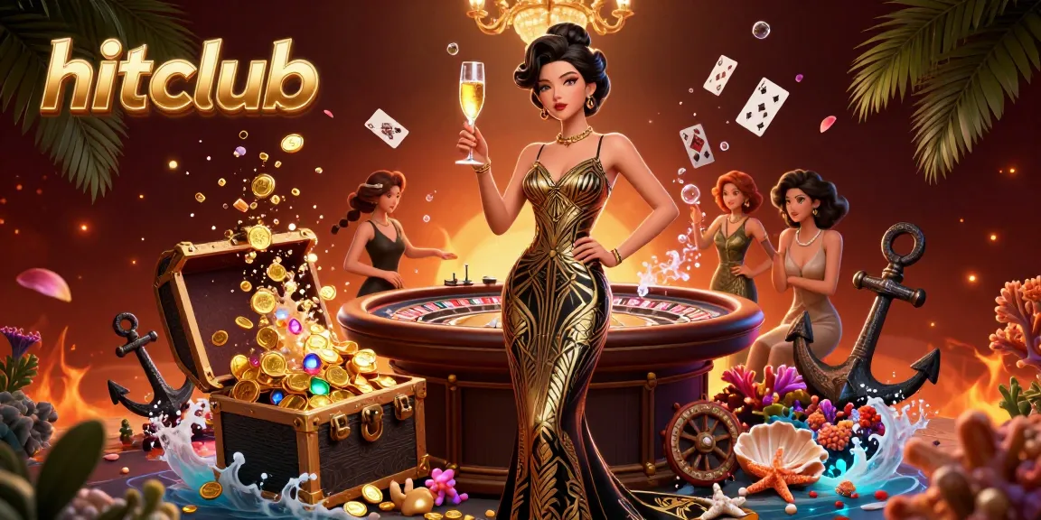 Experience the thrill of hitclub with a glamorous casino scene filled with golden treasures and vibrant elements.