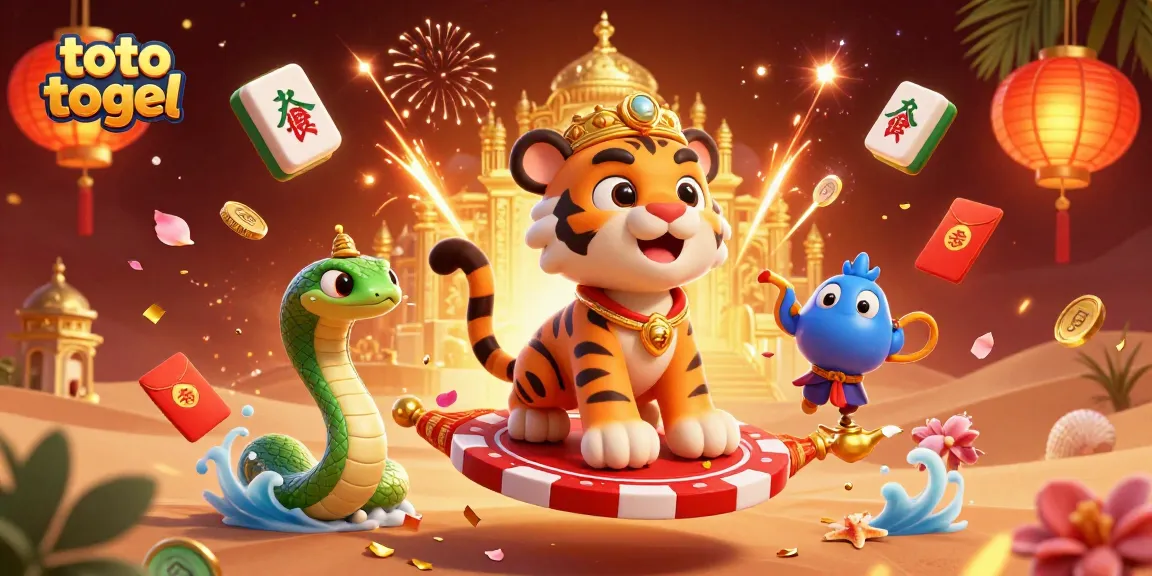 Experience the thrill of toto togel with vibrant colors and dynamic 3D characters in a captivating scene.