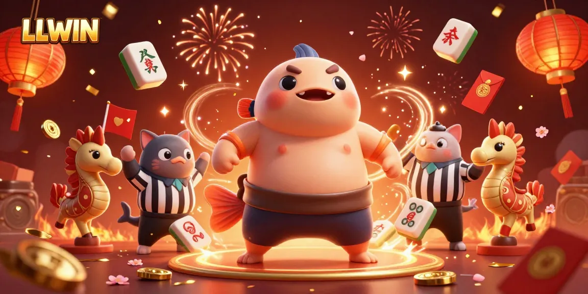 Experience the excitement of LLWIN gaming with vibrant characters and casino elements in a festive underwater scene.